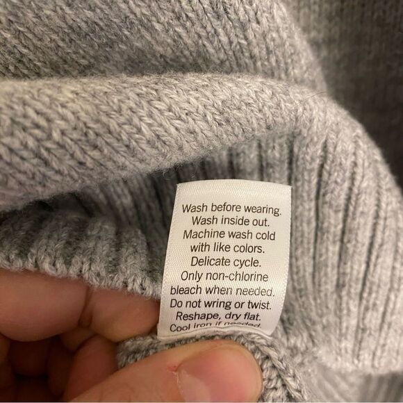 Sonoma Goods For Life Quarter Zip Sweater gray mock neck turtleneck mens L - Picture 8 of 9